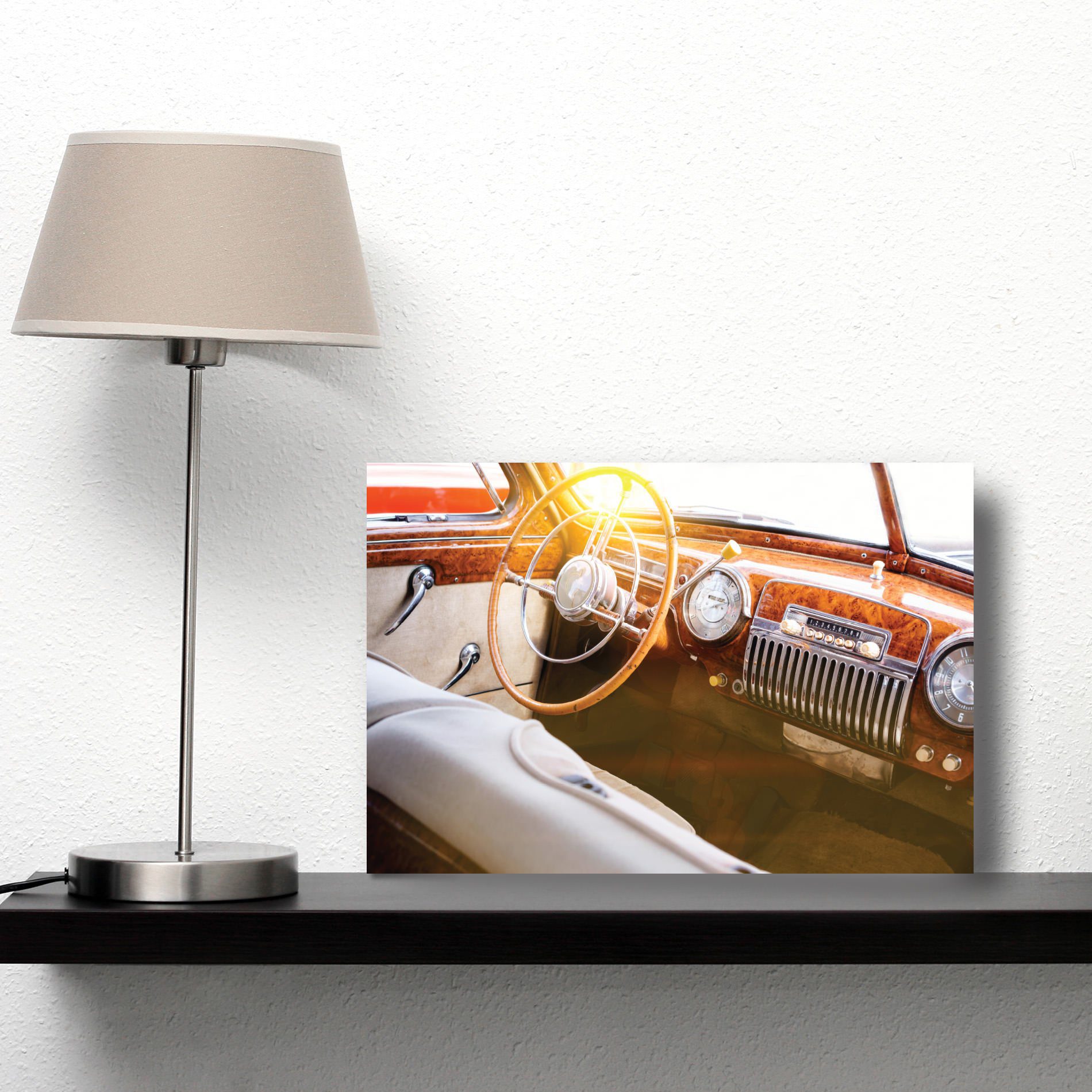 Kit Placa Decorativa MDF Vintage Car