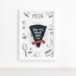 Quadro Cozinha I Am Pizza Moldura Branca 22x32cm