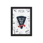 Quadro Cozinha I Am Pizza Moldura Preta 33x43cm