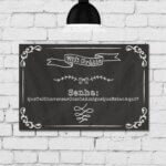 Placa Decorativa MDF Frase Giz Wifi Grátis 30x40