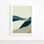 Quadro Decorativo Abstrato Areia Fria Mold Branca 22x32cm