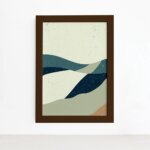 Quadro Decorativo Abstrato Areia Fria Mold Marrom 33x43cm