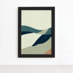 Quadro Decorativo Abstrato Areia Fria Mold Preta 33x43cm