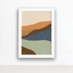 Quadro Decorativo Abstrato Areia Mold Branca 33x43cm