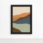 Quadro Decorativo Abstrato Areia Mold Preta 33x43cm