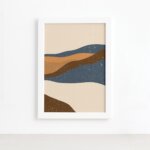Quadro Decorativo Abstrato Dunas Mold Branca 22x32cm