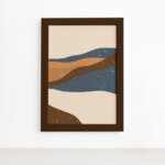 Quadro Decorativo Abstrato Dunas Mold Marrom 22x32cm