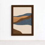 Quadro Decorativo Abstrato Dunas Mold Marrom 33x43cm