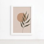 Quadro Decorativo Abstrato Galho Mold Branca 33x43cm