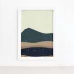 Quadro Decorativo Abstrato Horizonte Mold Branca 22x32cm