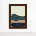 Quadro Decorativo Abstrato Horizonte Mold Marrom 33x43cm