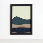 Quadro Decorativo Abstrato Horizonte Mold Preta 22x32cm