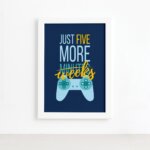 Quadro Decorativo Frase Gamer 1 Mold Branca 33x43cm
