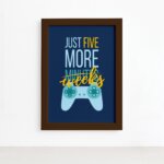 Quadro Decorativo Frase Gamer 1 Mold Marrom 22x32cm