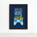 Quadro Decorativo Frase Gamer 1 Mold Preta 22x32cm