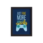 Quadro Decorativo Frase Gamer 1 Mold. Preta 33x43cm