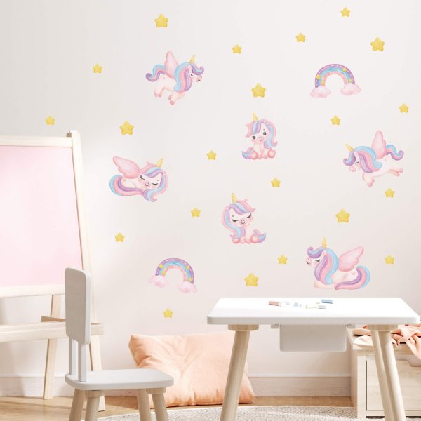 Adesivo de Parede Unicórnios para Quarto de Menina Infantil - Imagem 3