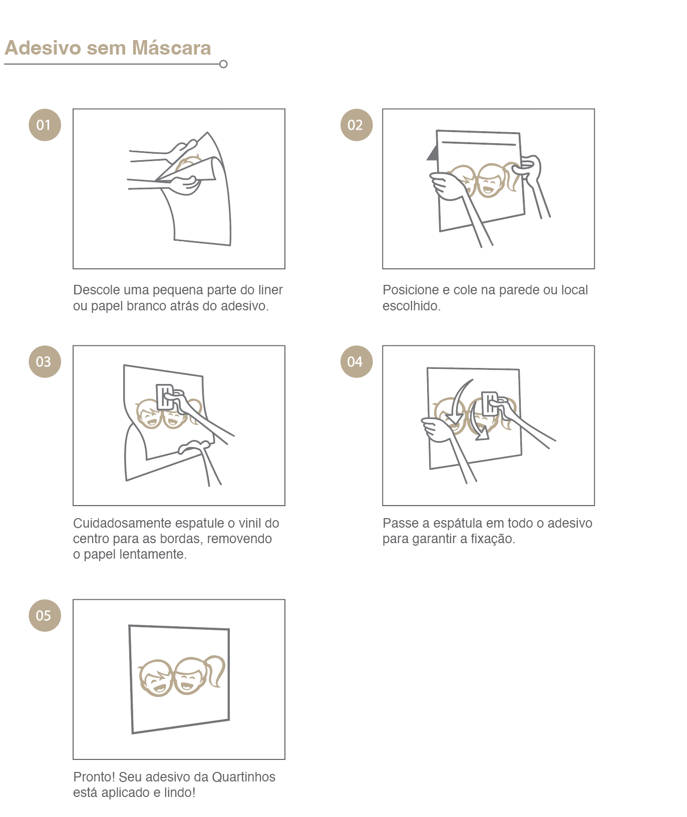 Aplicacao de adesivo de parede - sem mascara