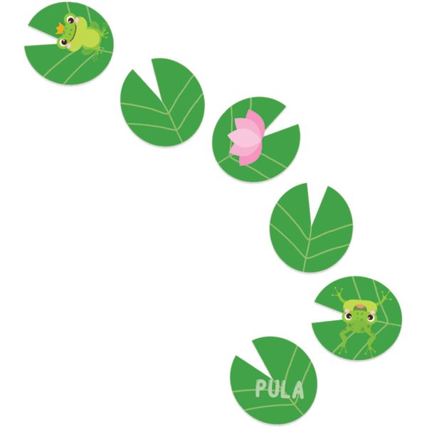Adesivo de Chão Circuito do Sapo Pula Pula Folhas Verde Vivo - Imagem 3