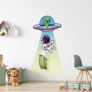 Adesivo Infantil Astronauta e espaco nave