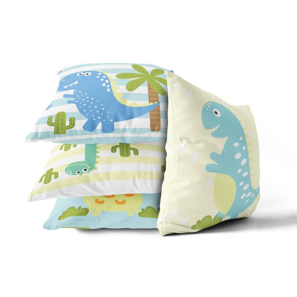 Almofada Dinossauro Baby Kit com 4un 35x35cm - Imagem 2