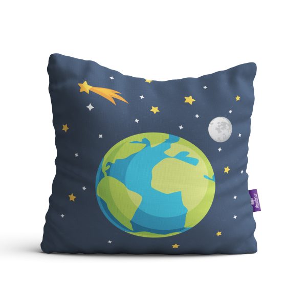 Almofadas Decorativas Infantil Sistema Solar Kit 4un 35x35cm - Imagem 3