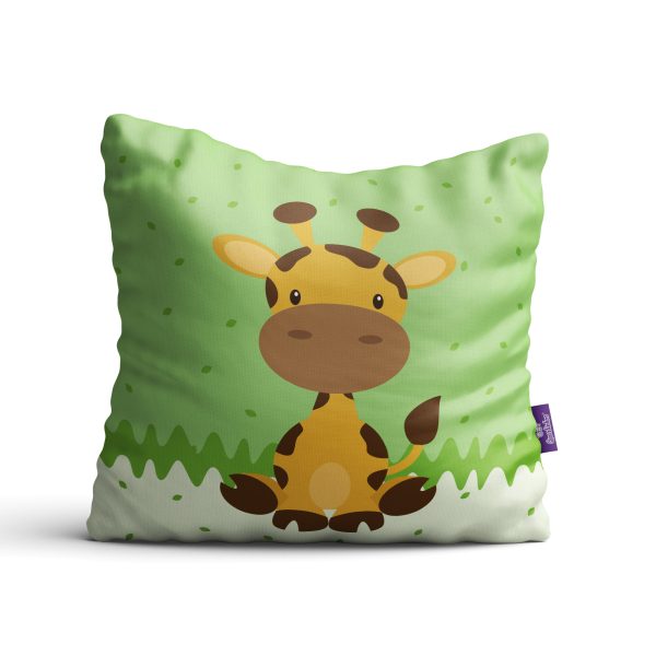 Almofadas Animais Safari para Quarto Infantil 35x35 kit 4un - Imagem 4