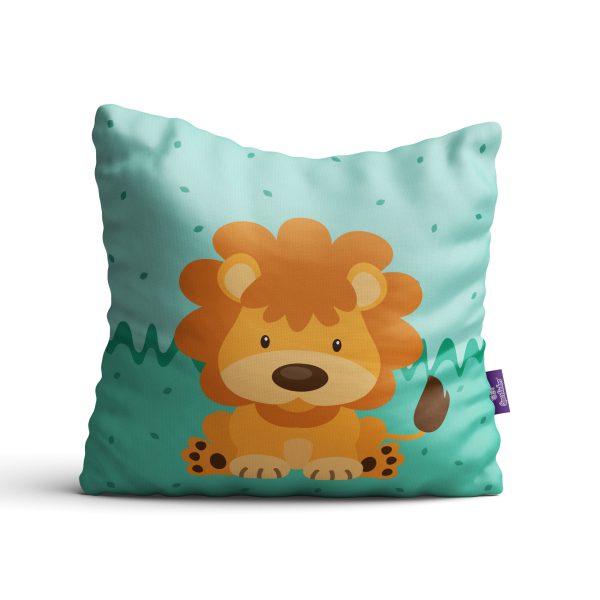 Almofadas Animais Safari para Quarto Infantil 35x35 kit 4un - Imagem 6