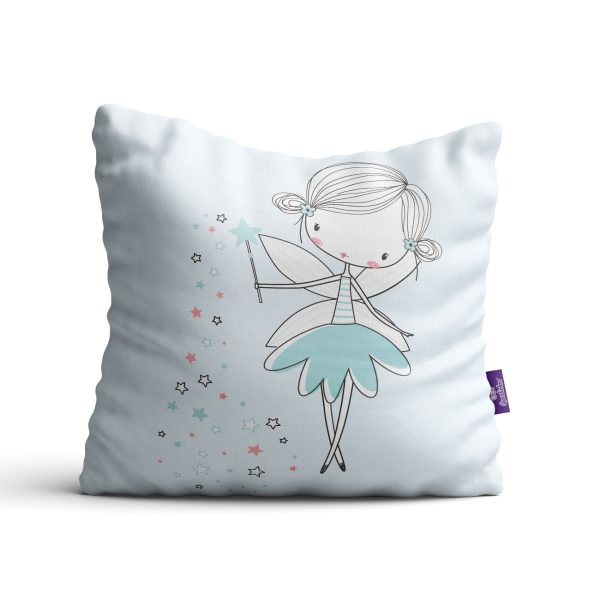 Kit Almofadas Meninas Infantil Fadas 35x35cm 4un - Imagem 4