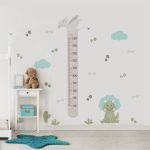 Adesivo de Parede Infantil Dinossauro Régua Jurassic 136cm