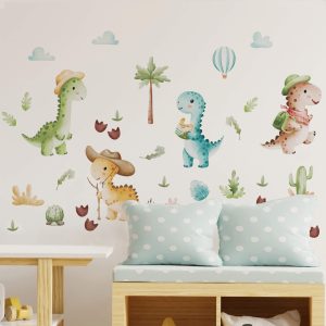Adesivo de Parede Dinossauros Safari Infantil Quarto 32un