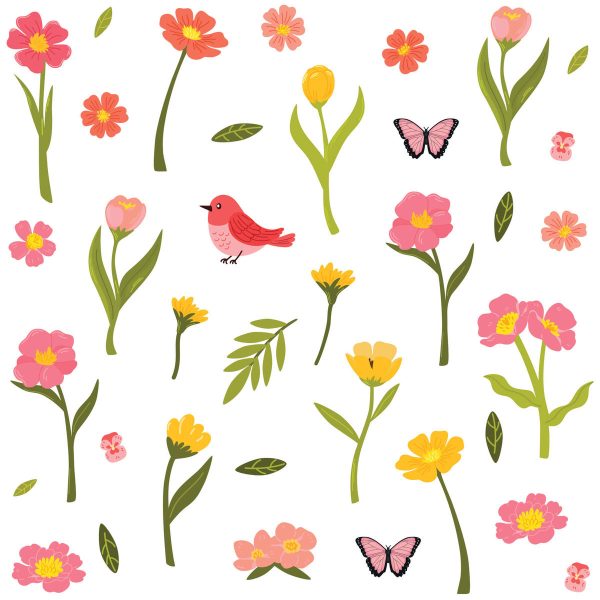 Adesivo de Parede Flores Jardim Quarto de Menina Infantil - Imagem 2
