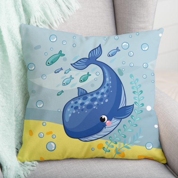 Almofadas Fundo do Mar Kit 4un 35x35cm - Imagem 2