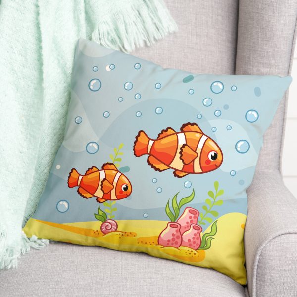 Almofadas Fundo do Mar Kit 4un 35x35cm - Imagem 5