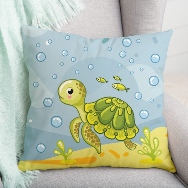 Almofadas Fundo do Mar Kit 4un 35x35cm - Imagem 7