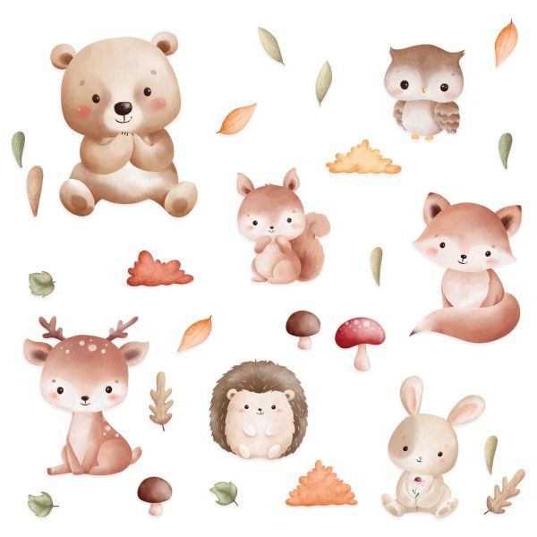 Adesivo para Parede Animais Infantil Floresta Bichinhos - Imagem 3
