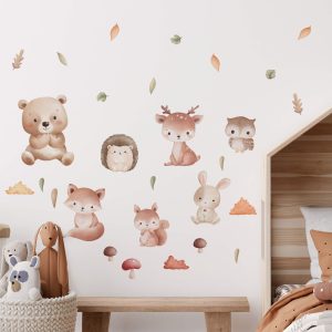Adesivo para Parede Animais Infantil Floresta Bichinhos