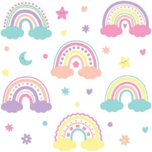 Adesivo Quarto de menina arco-íris