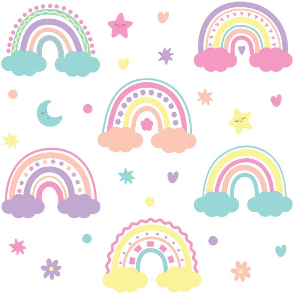 Adesivo Quarto de menina arco-íris