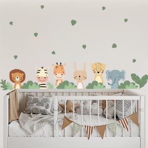 Adesivo de Parede Animais Safari Quarto Infantil Selva