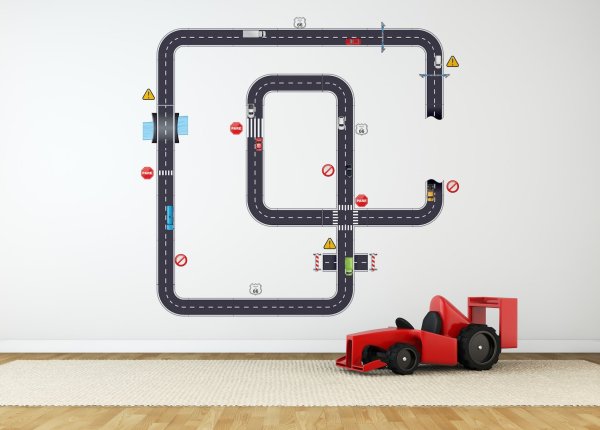 Adesivo de Parede Quarto Infantil Ruas e Carros - Imagem 3