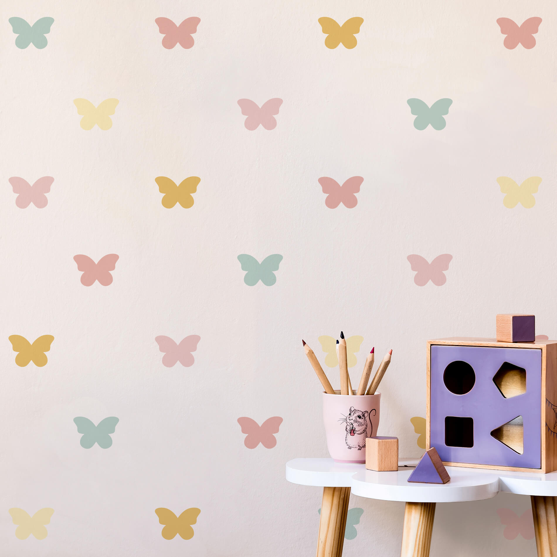 Adesivo de Parede Borboletas Menina Quarto Infantil Colorido