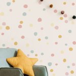Adesivo De Parede Bolinhas Irregulares tons Vintage 2m²