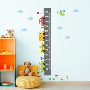Adesivo de Parede Carrinhos Régua Infantil Carros na Cidade