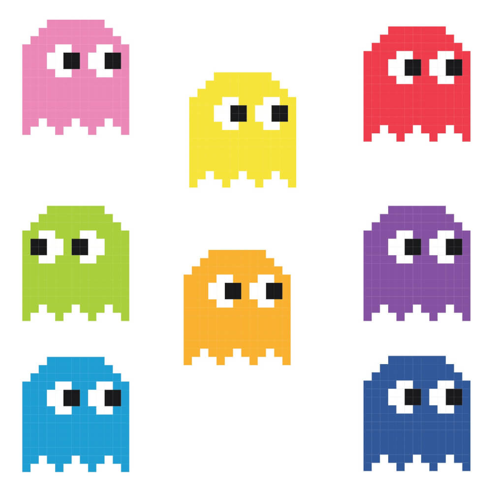 Adesivo Parede Video Game Pac Man 54un - Imagem 3