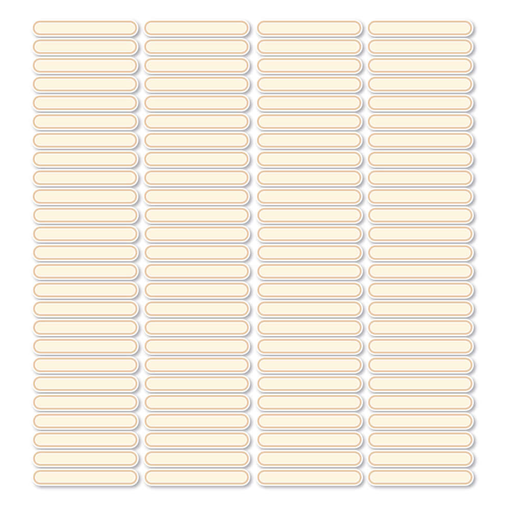 Etiqueta Escolar Personalizada de Lápis Bege 100 Unidades