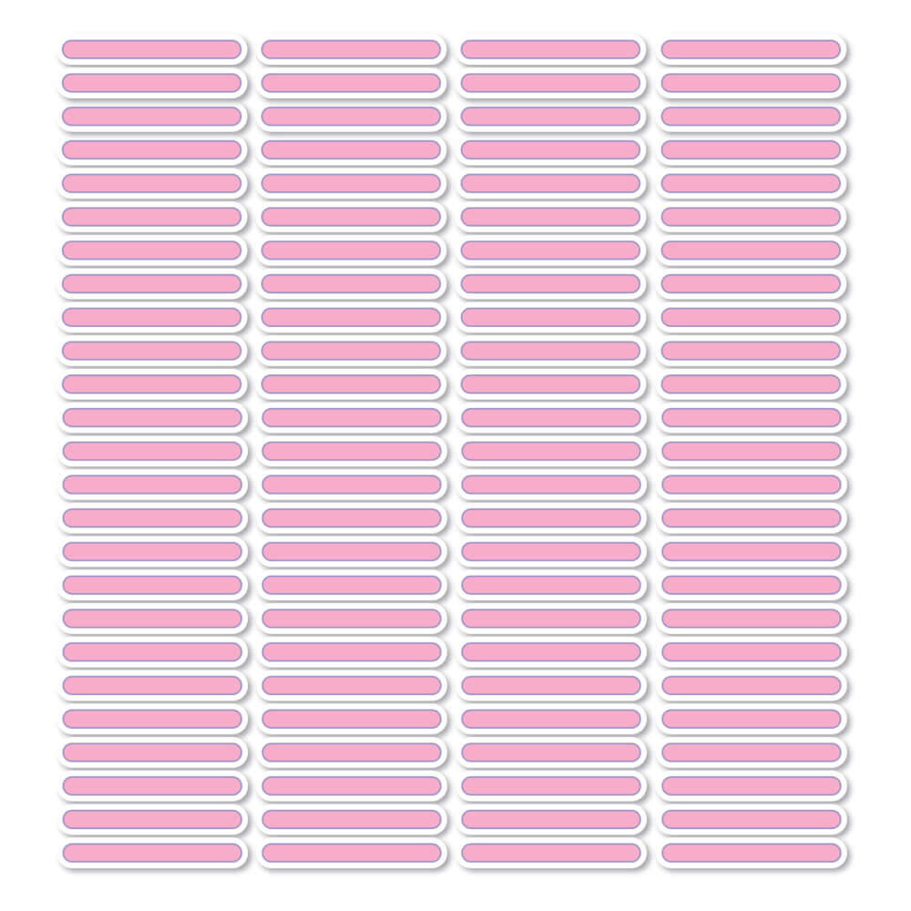 Etiqueta Escolar Rosa e Lilás Personalizada de Lápis 100 Unidades