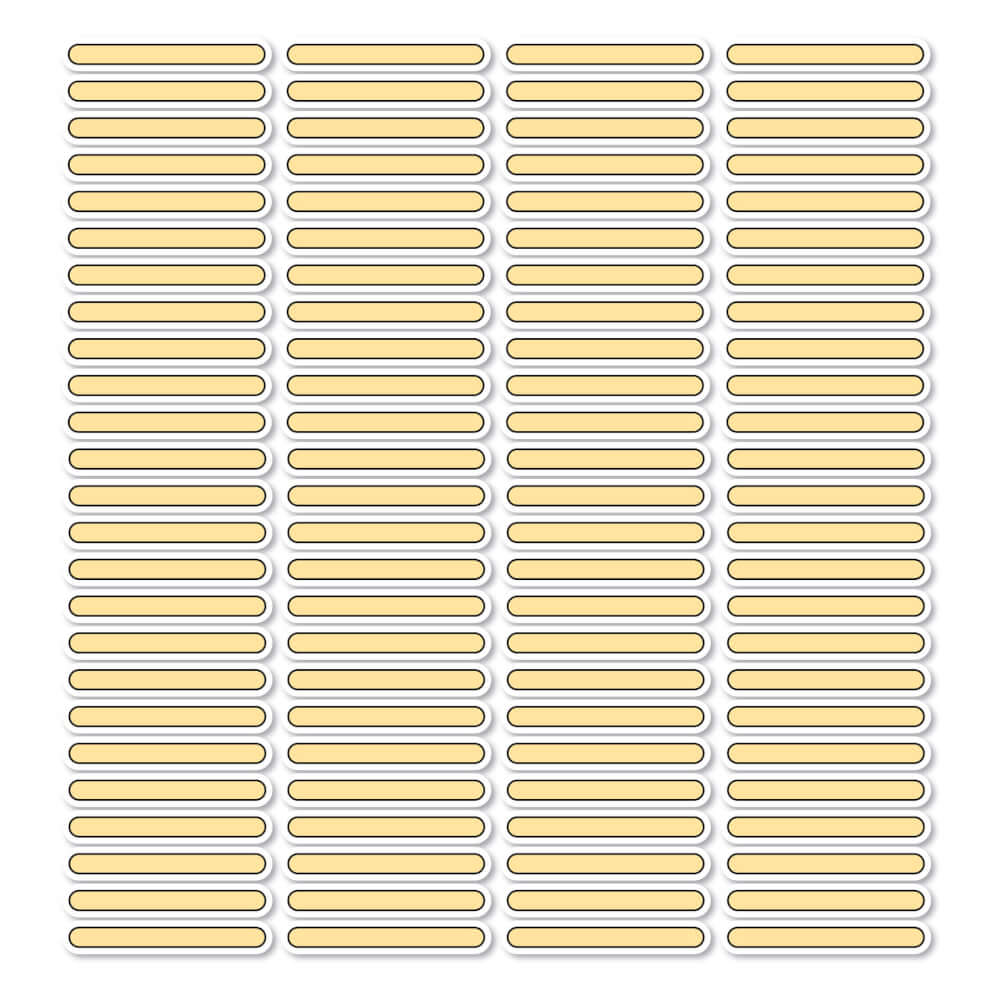 Etiqueta Escolar Personalizada de Lápis Amarelo e Preto 100 Unidades