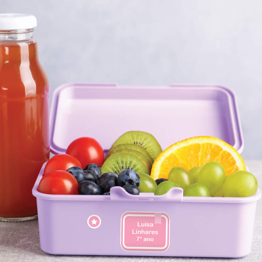 Etiqueta Escolar Personalizada com Matérias Rosa Kit Tag - Imagem 4