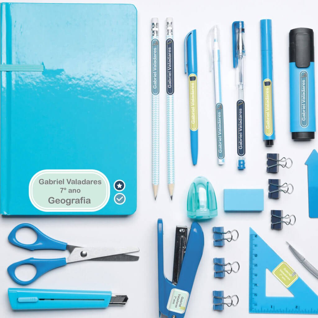 Etiqueta com Nome para Material Escolar